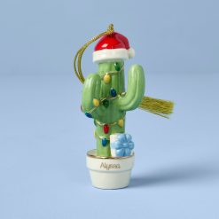 Lenox Fine Lenox Fine Personalized Christmas Cactus Ornament