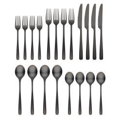 Alternative view of Lenox Fine Lenox Fine Rise Black Satin 20-Piece Flatware Set
