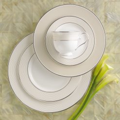 Alternative view of Lenox Fine Lenox Fine Opal Innocence Stripe 5-Piece Place Setting