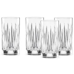 Lenox Fine Lenox Fine Soho Crystal Iced Beverage Glasses, Set of 4