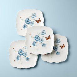 Lenox Fine Lenox Fine Butterfly Meadow Square Dinner Plates, Set of 4