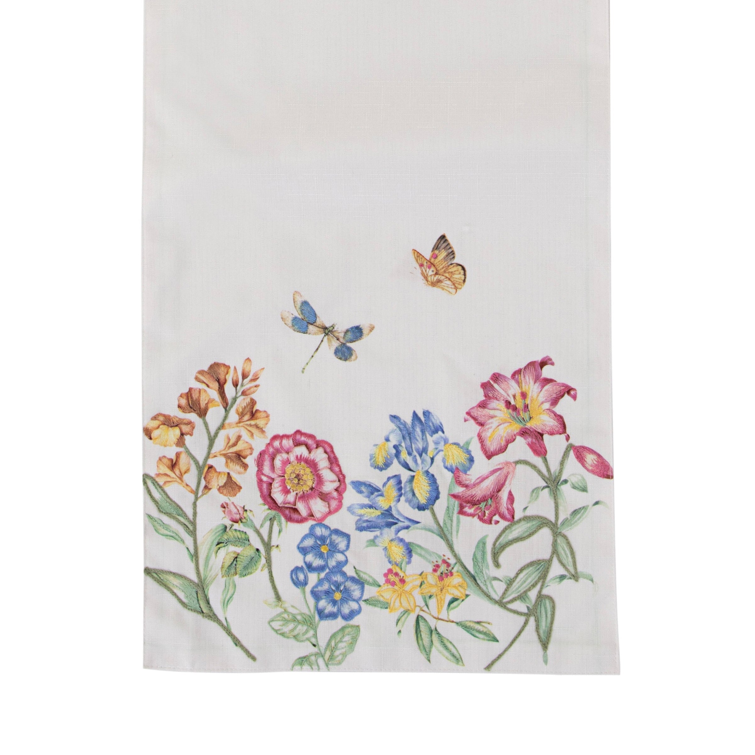 Lenox Fine Lenox Fine Butterfly Meadow Garden Embroidered Runner