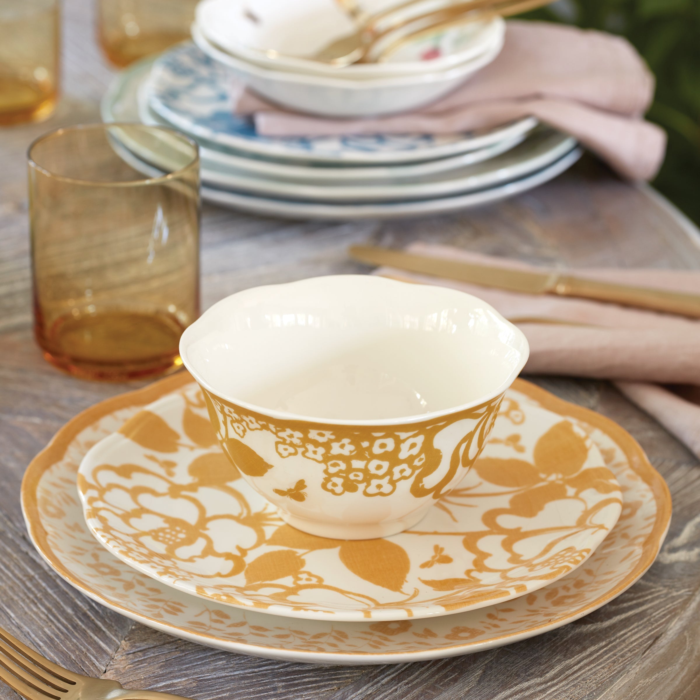 Lenox Fine Lenox Fine Butterfly Meadow Cottage Rice Bowls, Set of 4 - Image 2