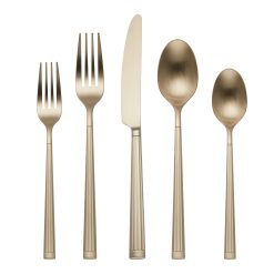 Lenox Fine Lenox Fine Robyn Champagne Mist Satin 20-Piece Flatware Set