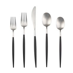 Lenox Fine Lenox Fine Evora Satin POM Black 5-Piece Place Setting