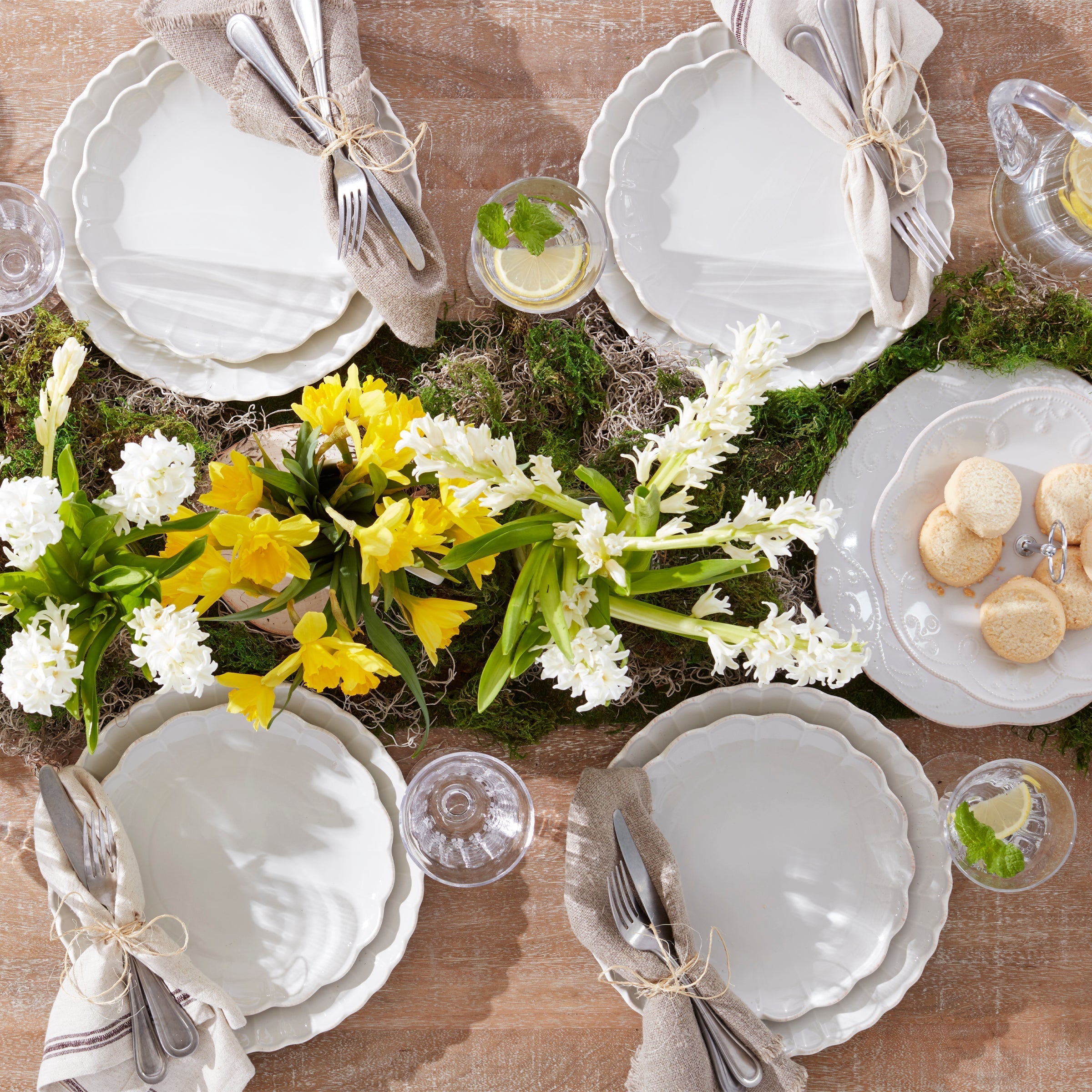 Lenox Fine Lenox Fine French Perle Scallop White 12-Piece Dinnerware Set - Image 7
