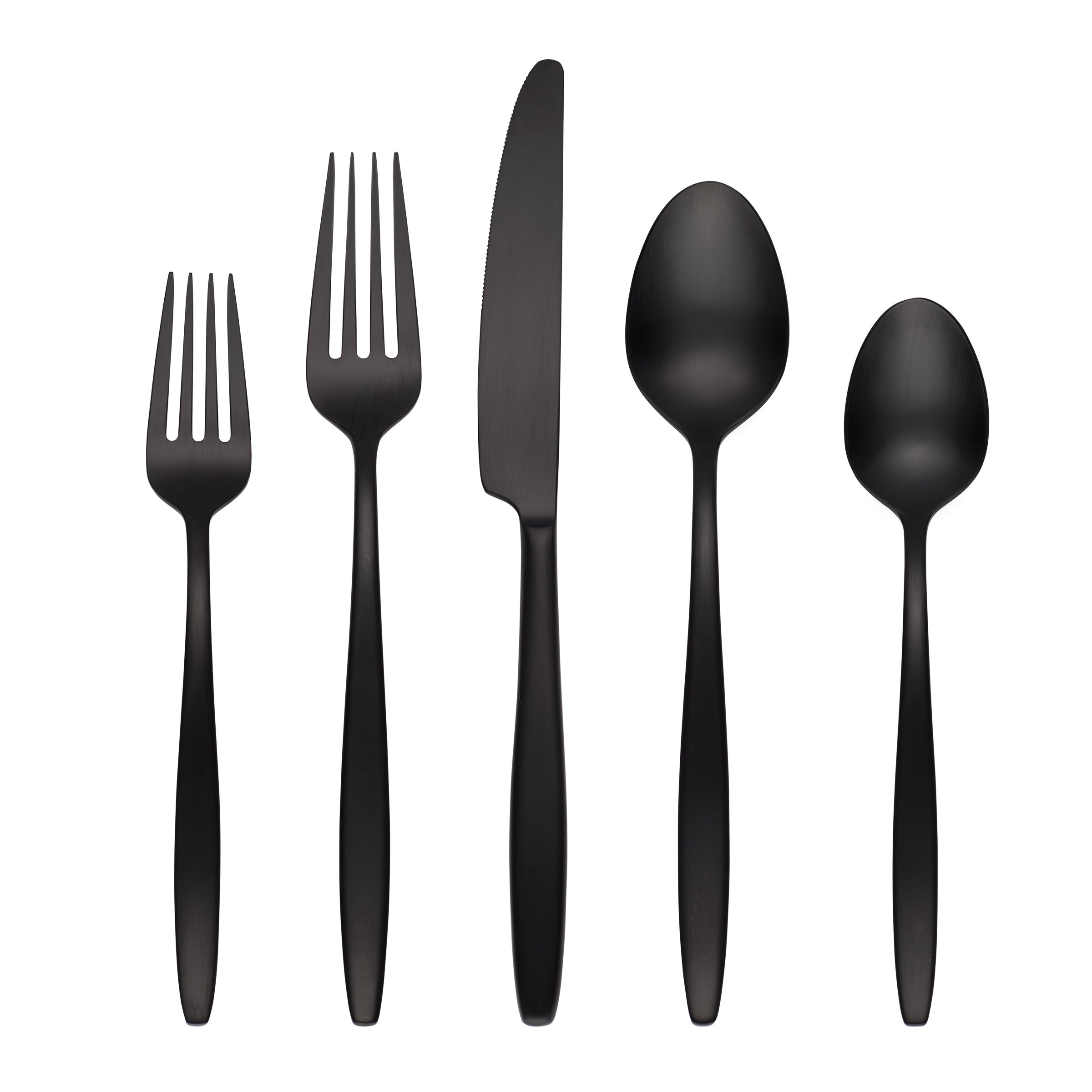 Lenox Fine Lenox Fine Nylah Black Satin 20-Piece Flatware Set
