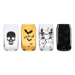 Lenox Fine Lenox Fine Vintro Halloween Can Cooler Glasses, Set of 4