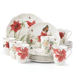 Alternative view of Lenox Fine Lenox Fine Butterfly Meadow Holiday 18-Piece Dinnerware Set