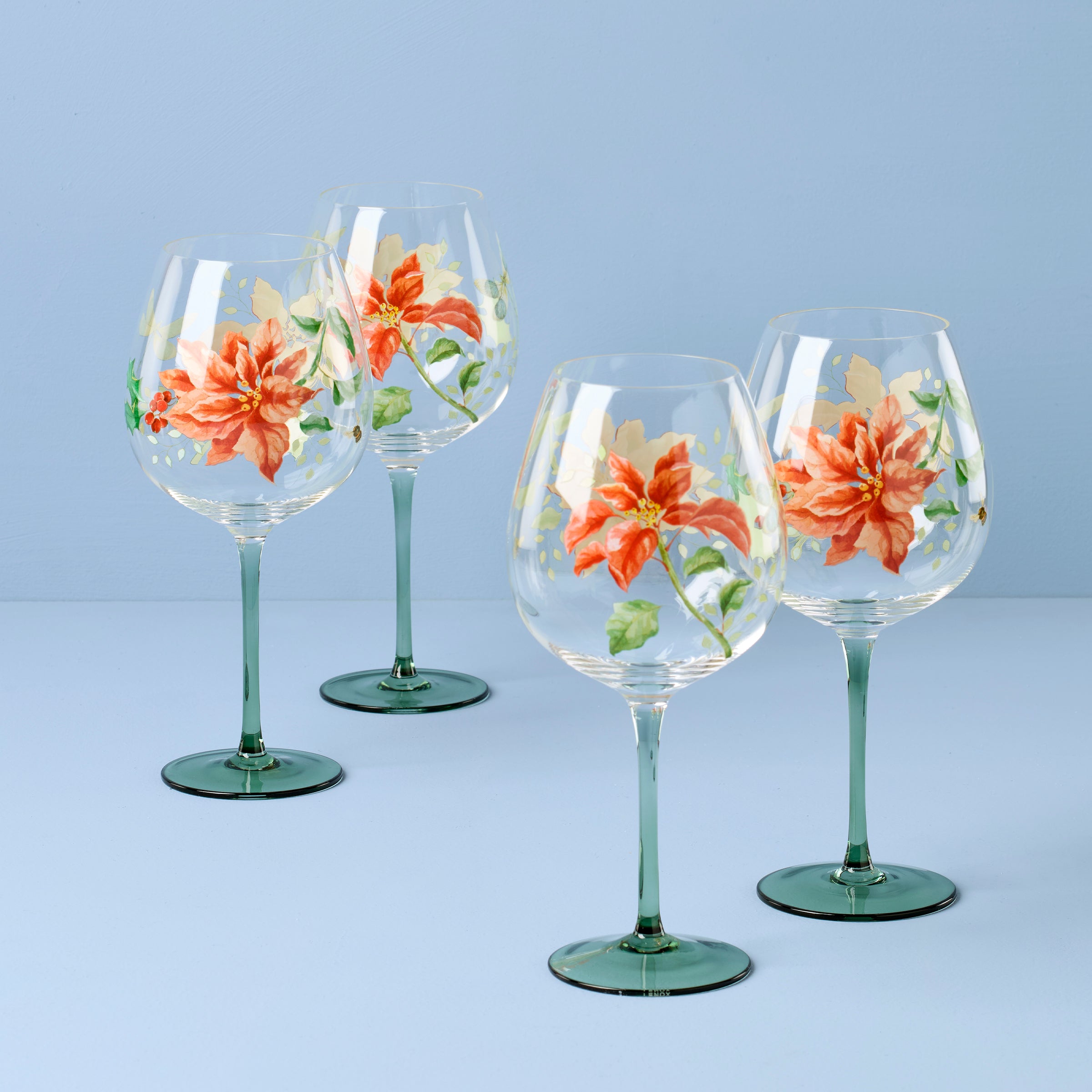Lenox Fine Lenox Fine Butterfly Meadow Holiday Balloon Glasses, Set of 4
