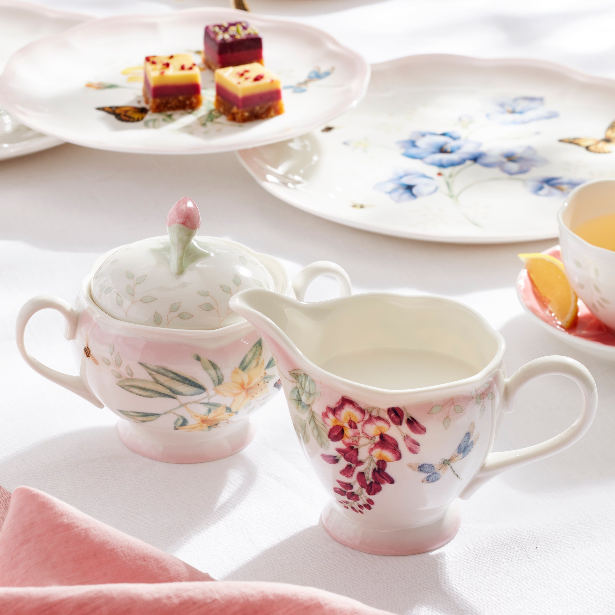 Lenox Fine Lenox Fine Butterfly Meadow Pink Ombre 5-Piece Tea Set - Image 4