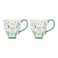 Lenox Fine Lenox Fine First Blooms Green Mugs, Set of 2