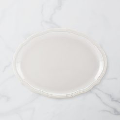 Lenox Fine Lenox Fine French Perle Bead White Oval Platter