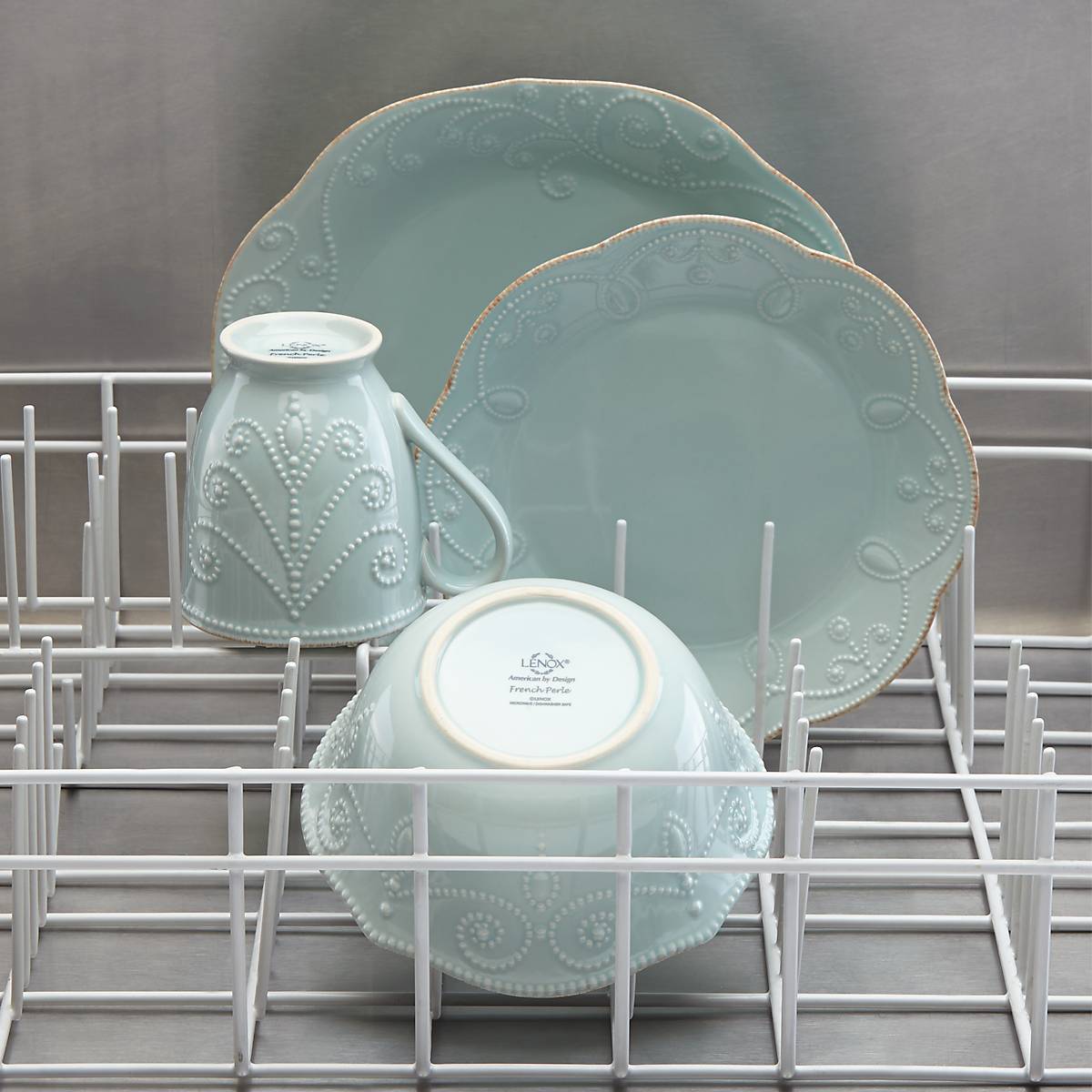 Lenox Fine Lenox Fine French Perle Ice Blue 4-Piece Place Setting - Image 5