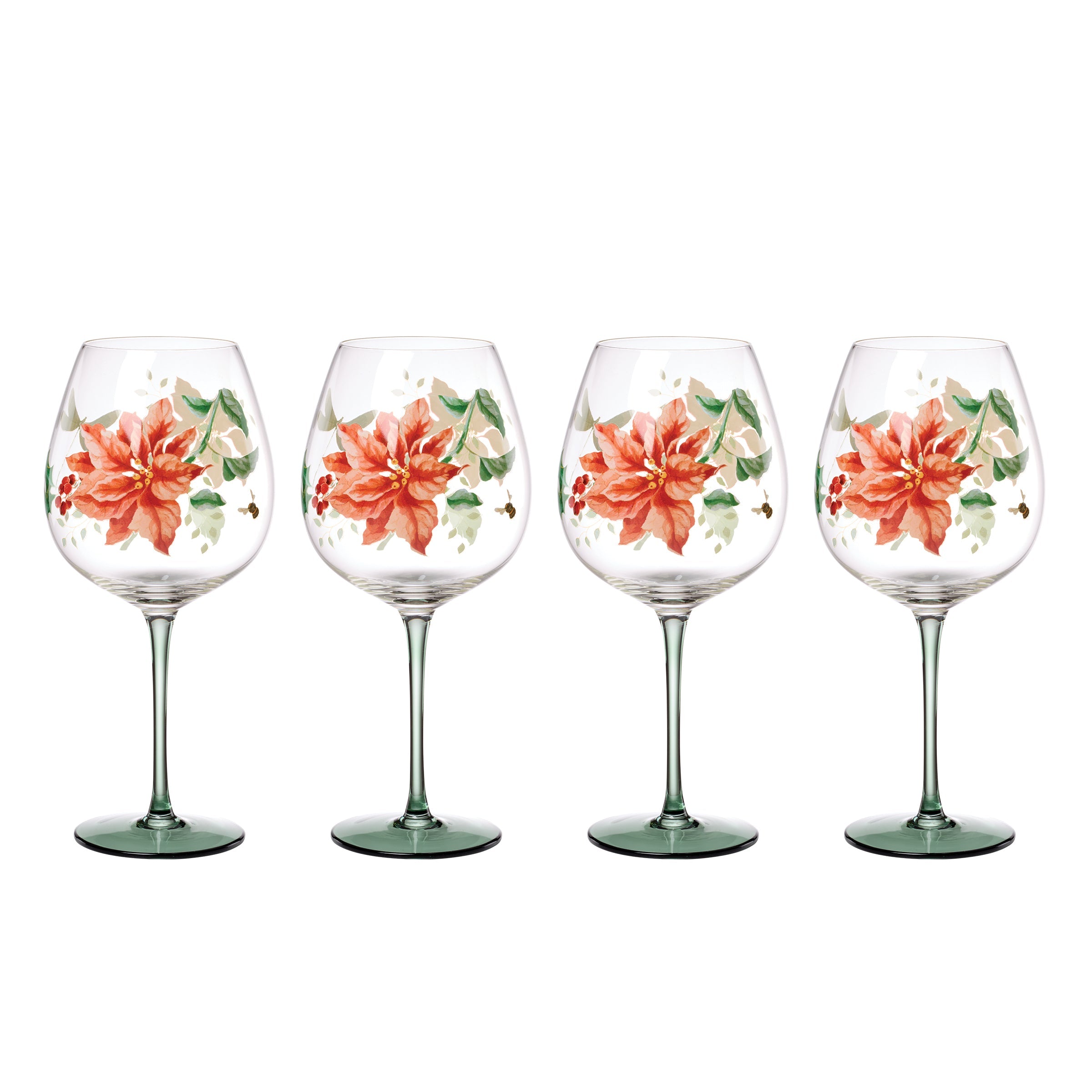 Lenox Fine Lenox Fine Butterfly Meadow Holiday Balloon Glasses, Set of 4 - Image 5