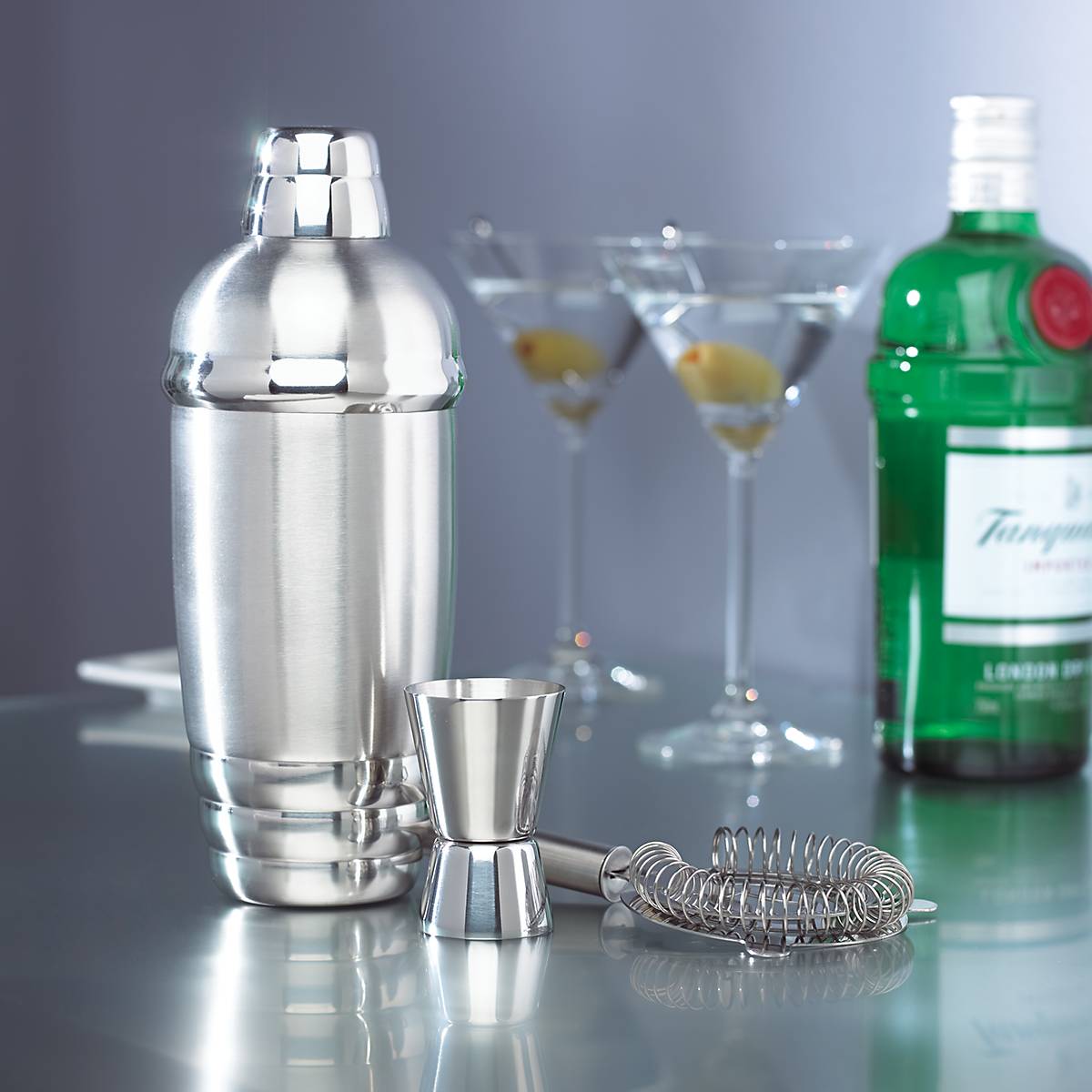 Lenox Fine Lenox Fine Tuscany Classics Stainless Steel Cocktail Shaker & Strainer Set - Image 3