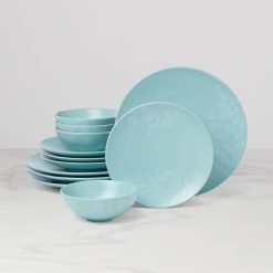 Lenox Fine Lenox Fine Roseto French Blue 12-Piece Dinnerware Set