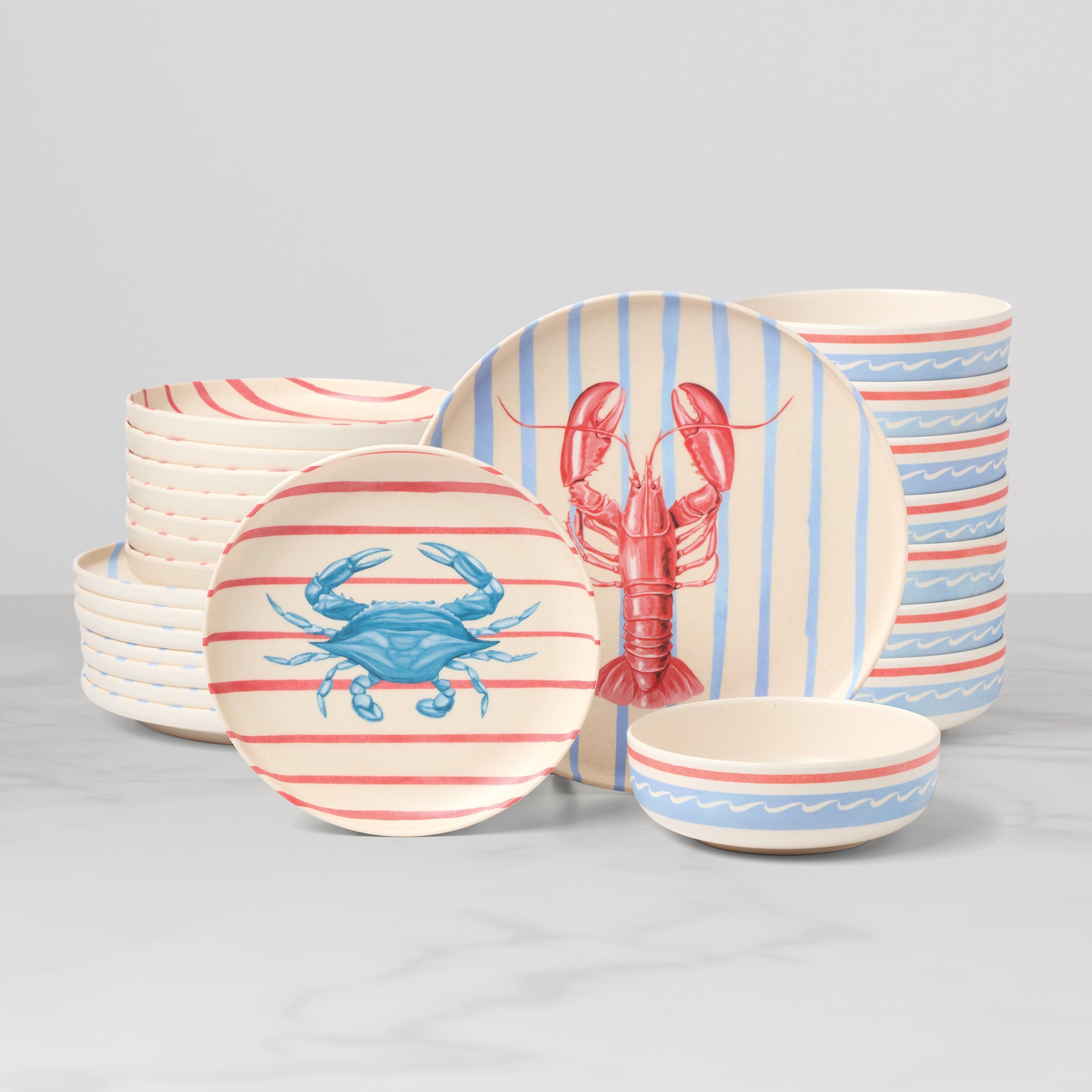 Lenox Fine Lenox Fine 24 Seven Melamine Wharfside 24-Piece Dinnerware Set