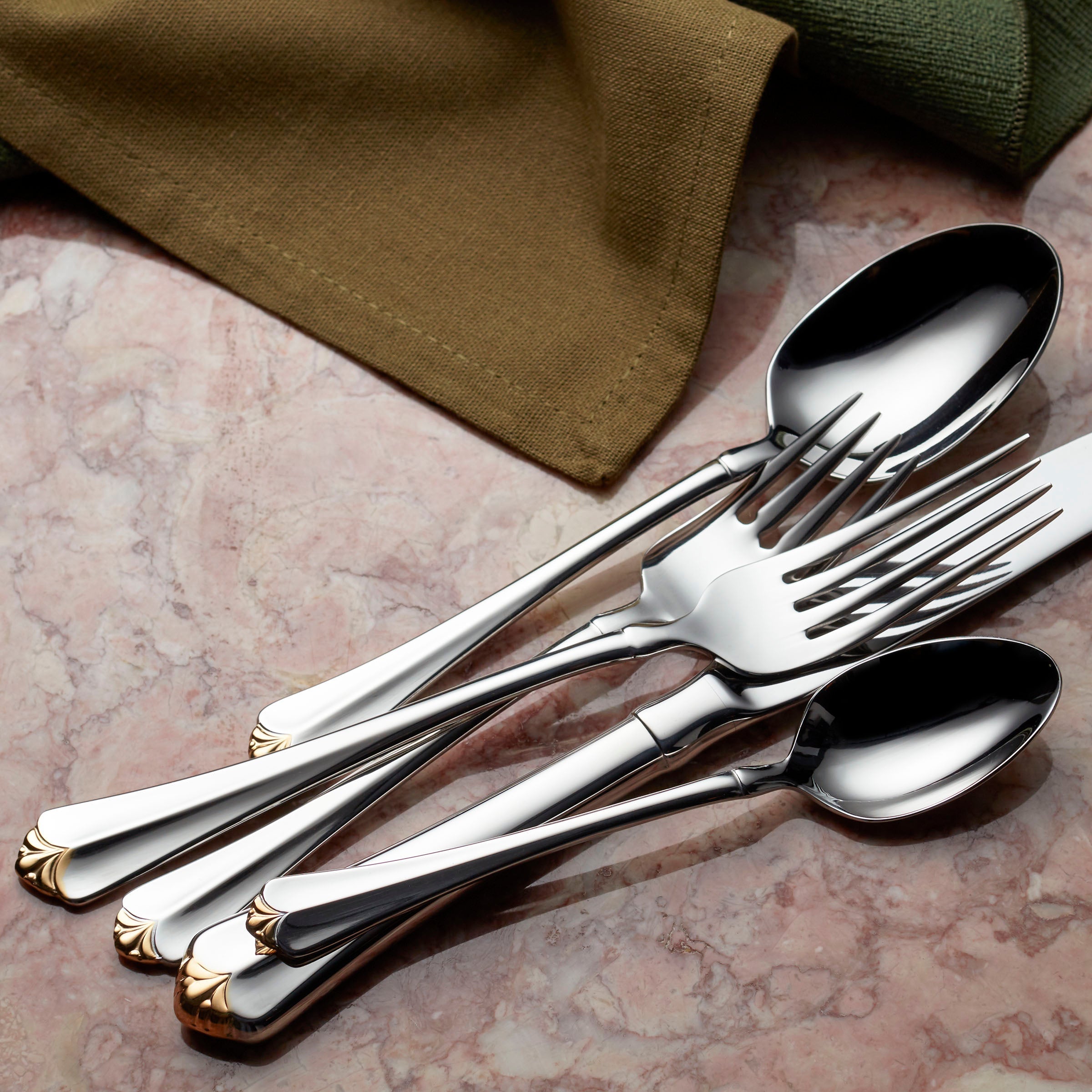 Lenox Fine Lenox Fine Golden Juilliard 20-Piece Flatware Set - Image 2