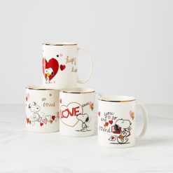 Lenox Fine Lenox Fine Snoopy Valentine's Day Mugs, Set of 4