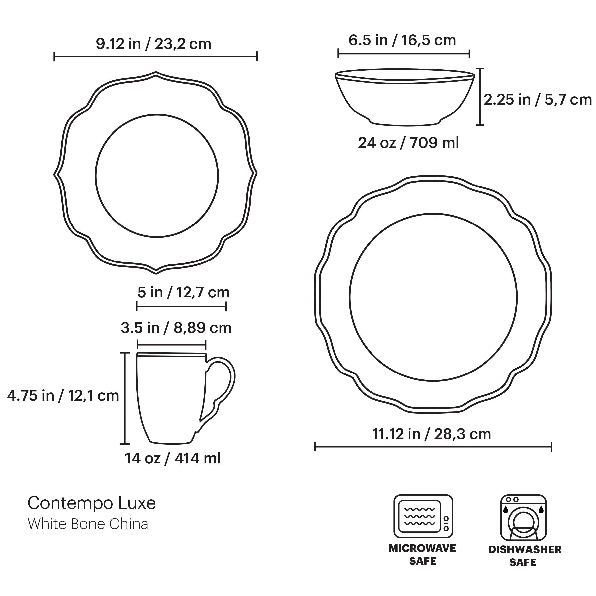 Lenox Fine Lenox Fine Contempo Luxe 4-Piece Place Setting - Image 7