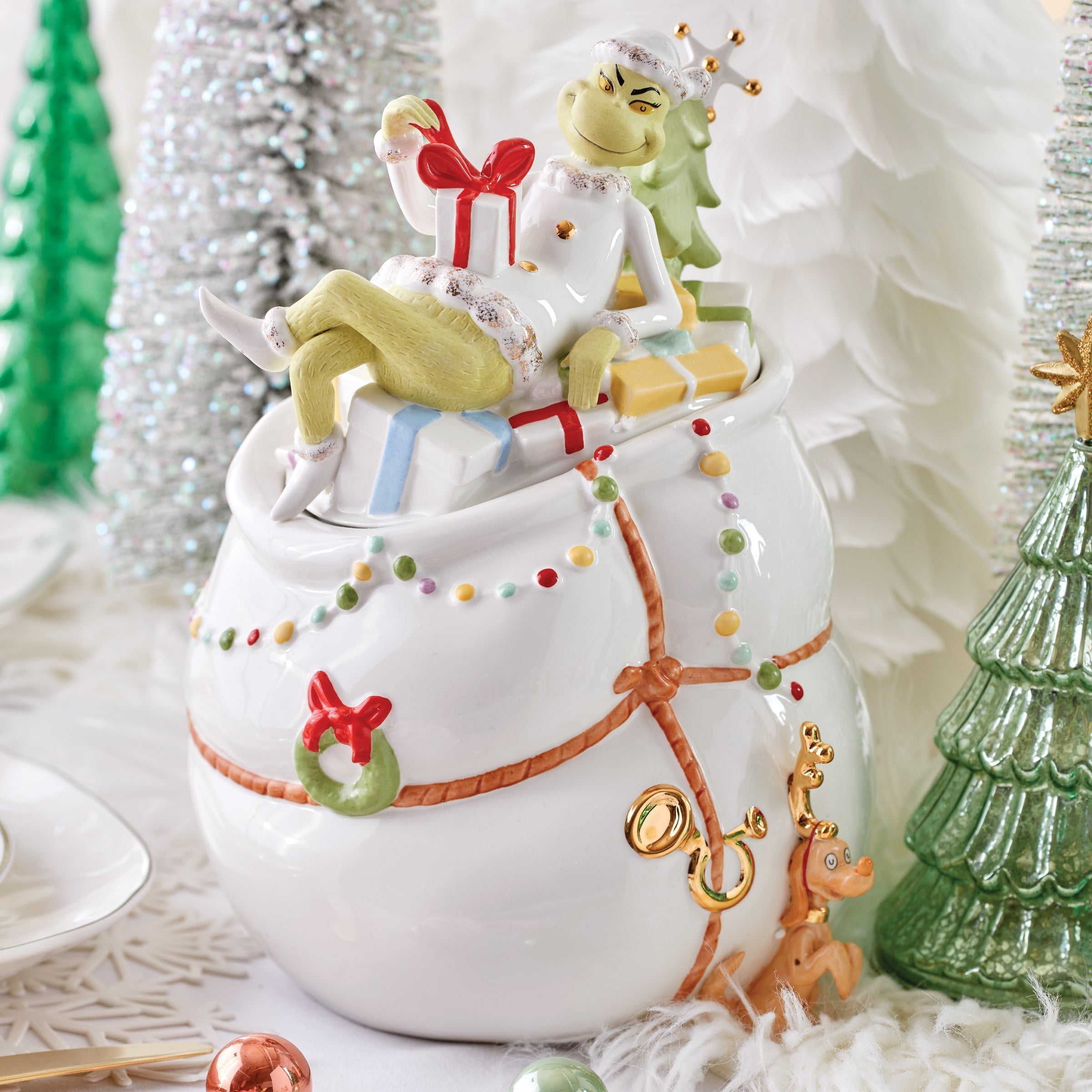Lenox Fine Lenox Fine Merry Grinchmas Cookie Jar - Image 5