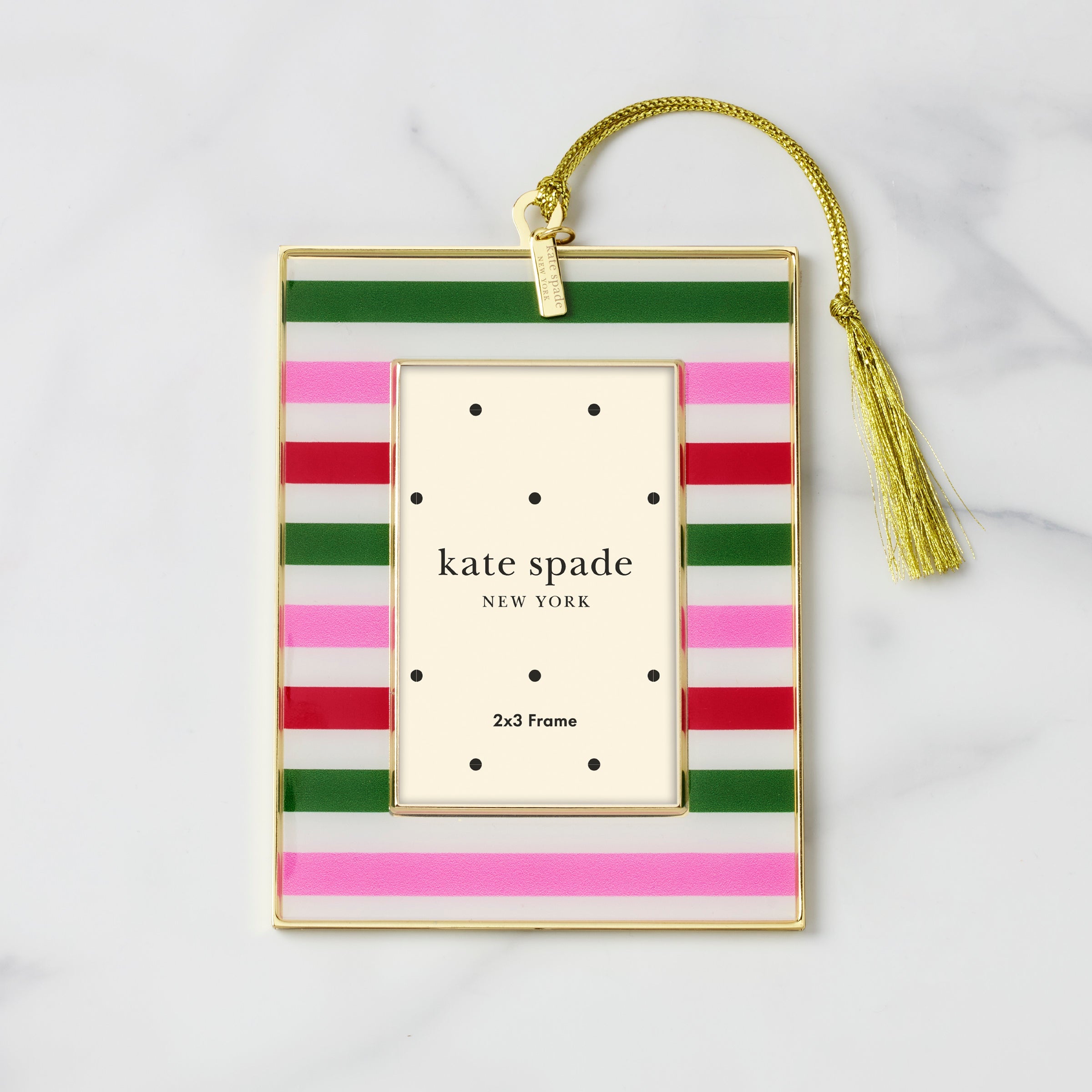 Lenox Fine Lenox Fine Be Jolly Stripe Mini Frame Ornament