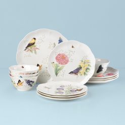 Lenox Fine Lenox Fine Butterfly Meadow Flutter 12-Piece Dinnerware Set