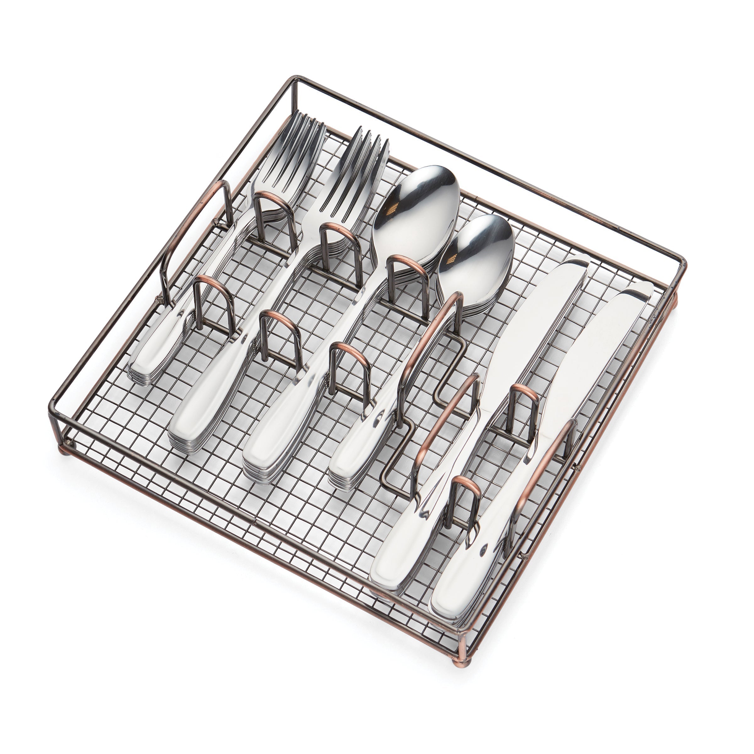 Lenox Fine Lenox Fine Waylen 40-Piece Flatware Set with Rustic Caddy - Image 3