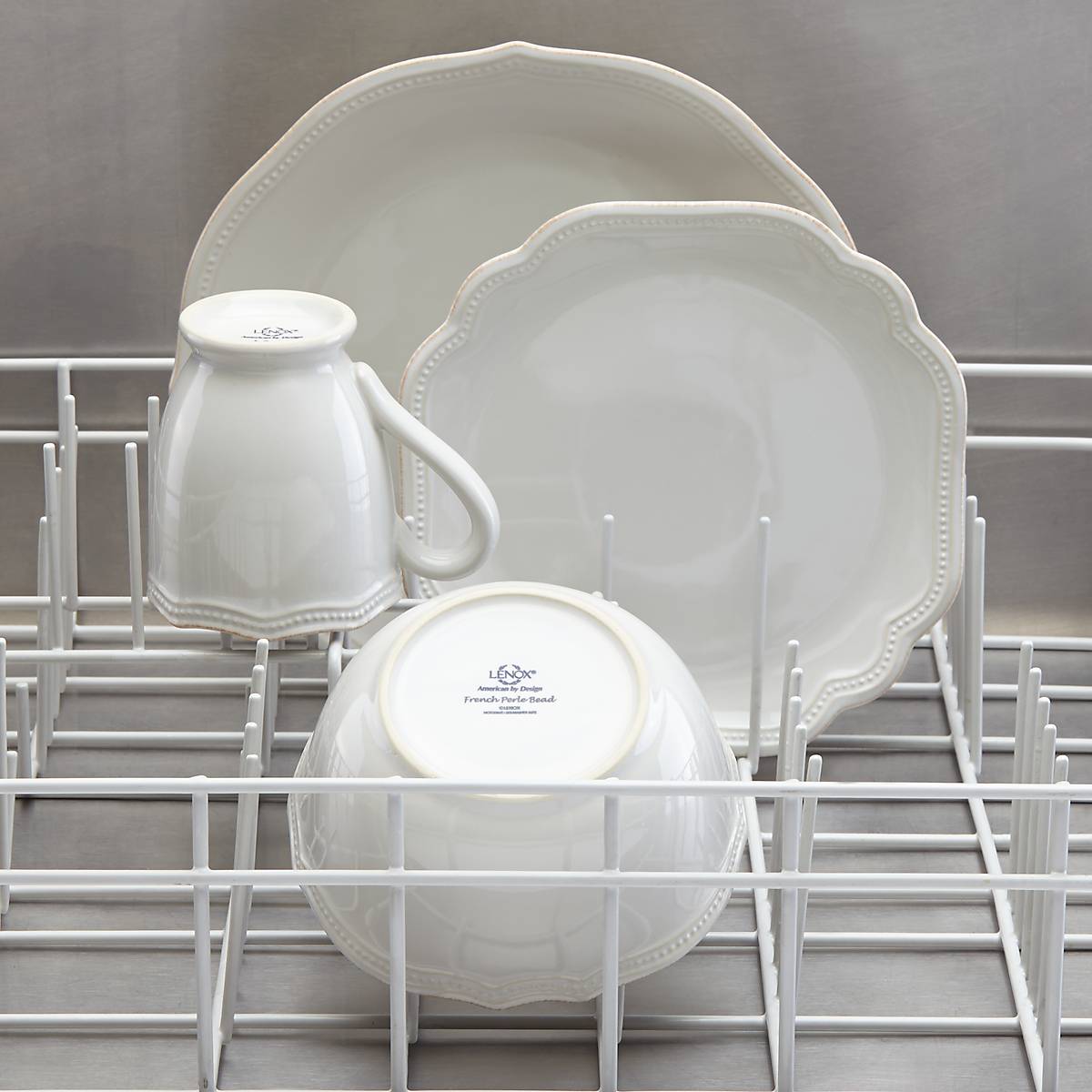 Lenox Fine Lenox Fine French Perle Bead White 4-Piece Place Setting - Image 3