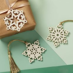 Alternative view of Lenox Fine Lenox Fine Mini Snowflake 3-Piece Ornament Set