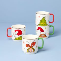 Lenox Fine Lenox Fine Merry Grinchmas Stackable Mugs, Set of 4
