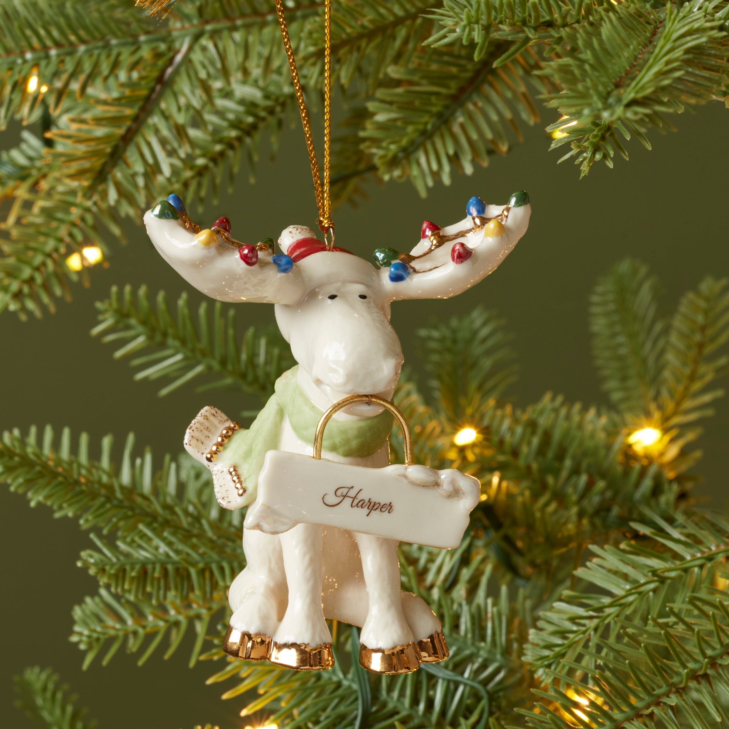 Lenox Fine Lenox Fine Personalized Marcel The Moose Ornament - Image 3
