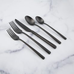 Lenox Fine Lenox Fine Isobel Black Satin 20-Piece Flatware Set