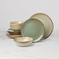 Lenox Fine Lenox Fine Organic Shades Sage Green 12-Piece Dinnerware Set