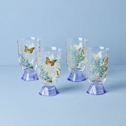 Lenox Fine Lenox Fine Butterfly Meadow Herbs Tall Tumblers, Set of 4