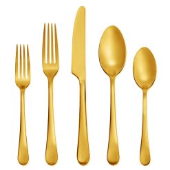 Lenox Fine Lenox Fine Mirabella Gold Titanium Satin 20-Piece Flatware Set