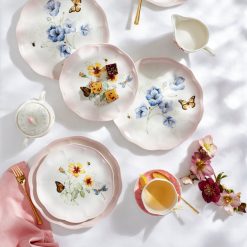 Alternative view of Lenox Fine Lenox Fine Butterfly Meadow Pink 12-Piece Dinnerware Set