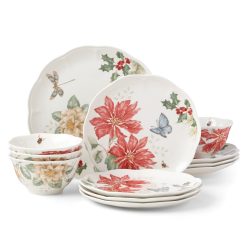 Alternative view of Lenox Fine Lenox Fine Butterfly Meadow Holiday 12-Piece Dinnerware Set
