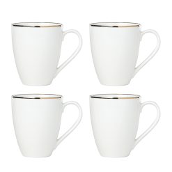 Lenox Fine Lenox Fine Trianna White Mugs, Set of 4