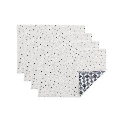 Lenox Fine Lenox Fine Blue Bay Diamond Dot Reversible Placemats, Set of 4