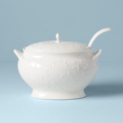 Alternative view of Lenox Fine Lenox Fine Opal Innocence Carved Soup Tureen Set