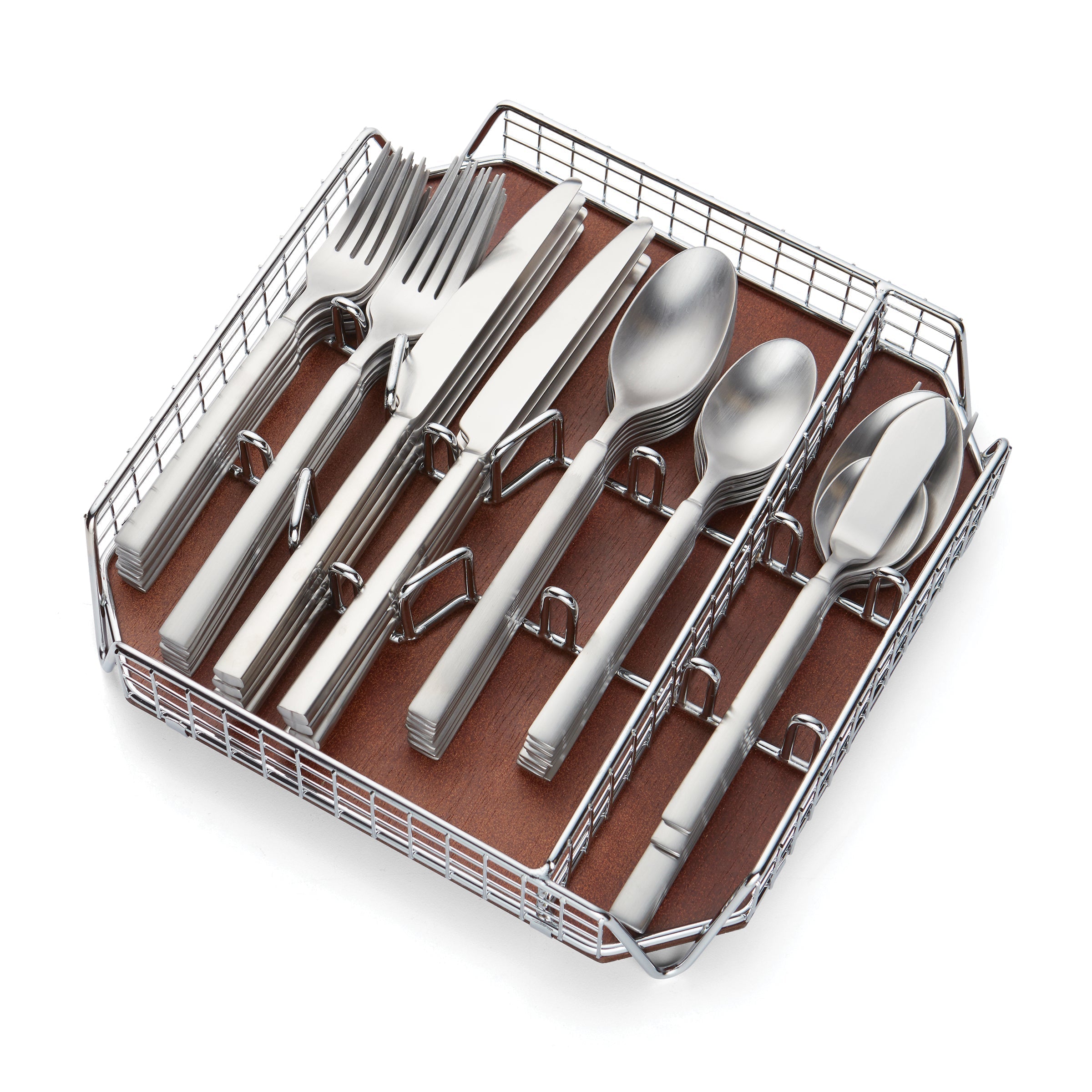 Lenox Fine Lenox Fine Gailann Satin 45-Piece Flatware Set with Caddy - Image 3