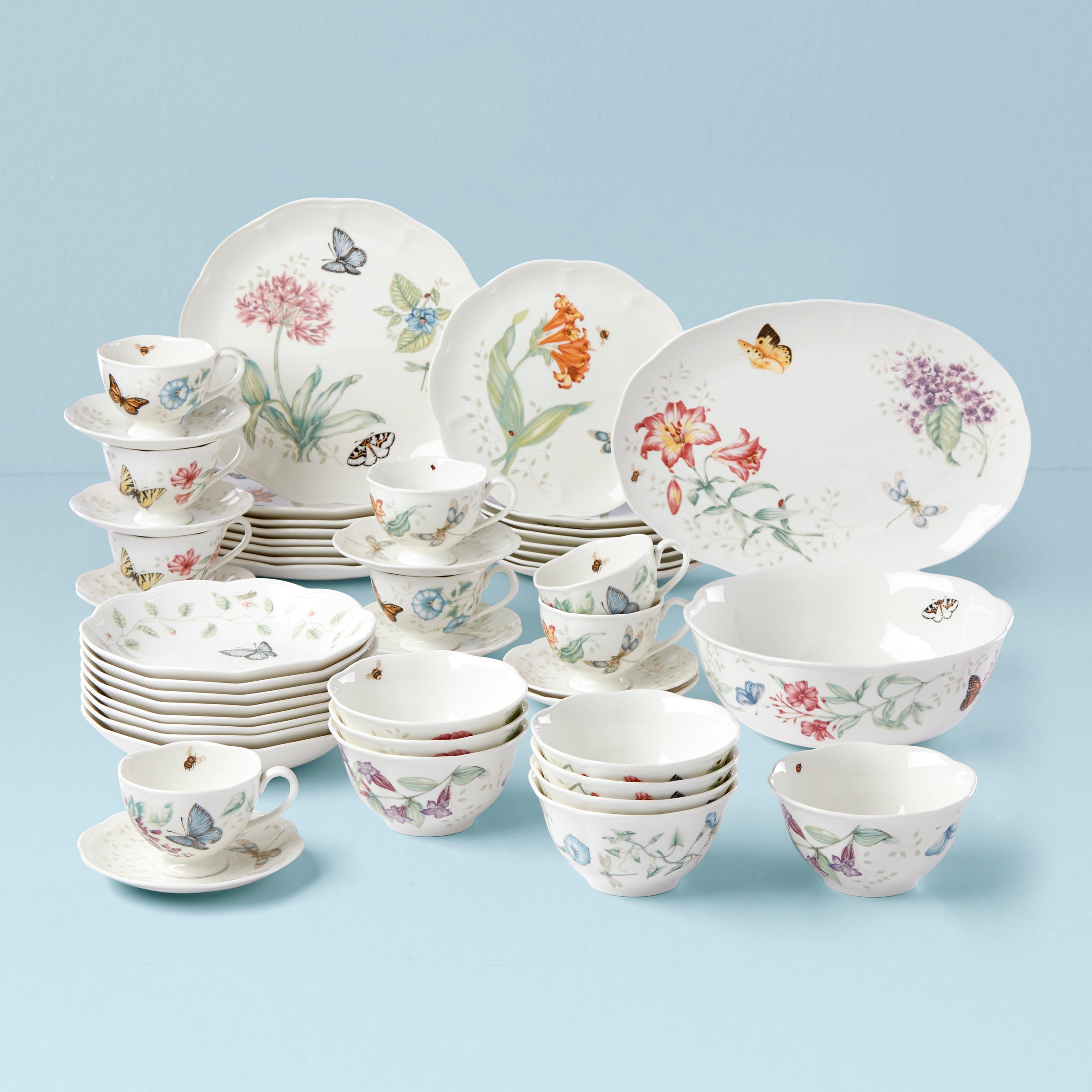 Lenox Fine Lenox Fine Butterfly Meadow 50-Piece Dinnerware Set