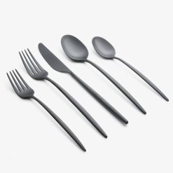 Lenox Fine Lenox Fine Gaze Black Satin 20-Piece Flatware Set
