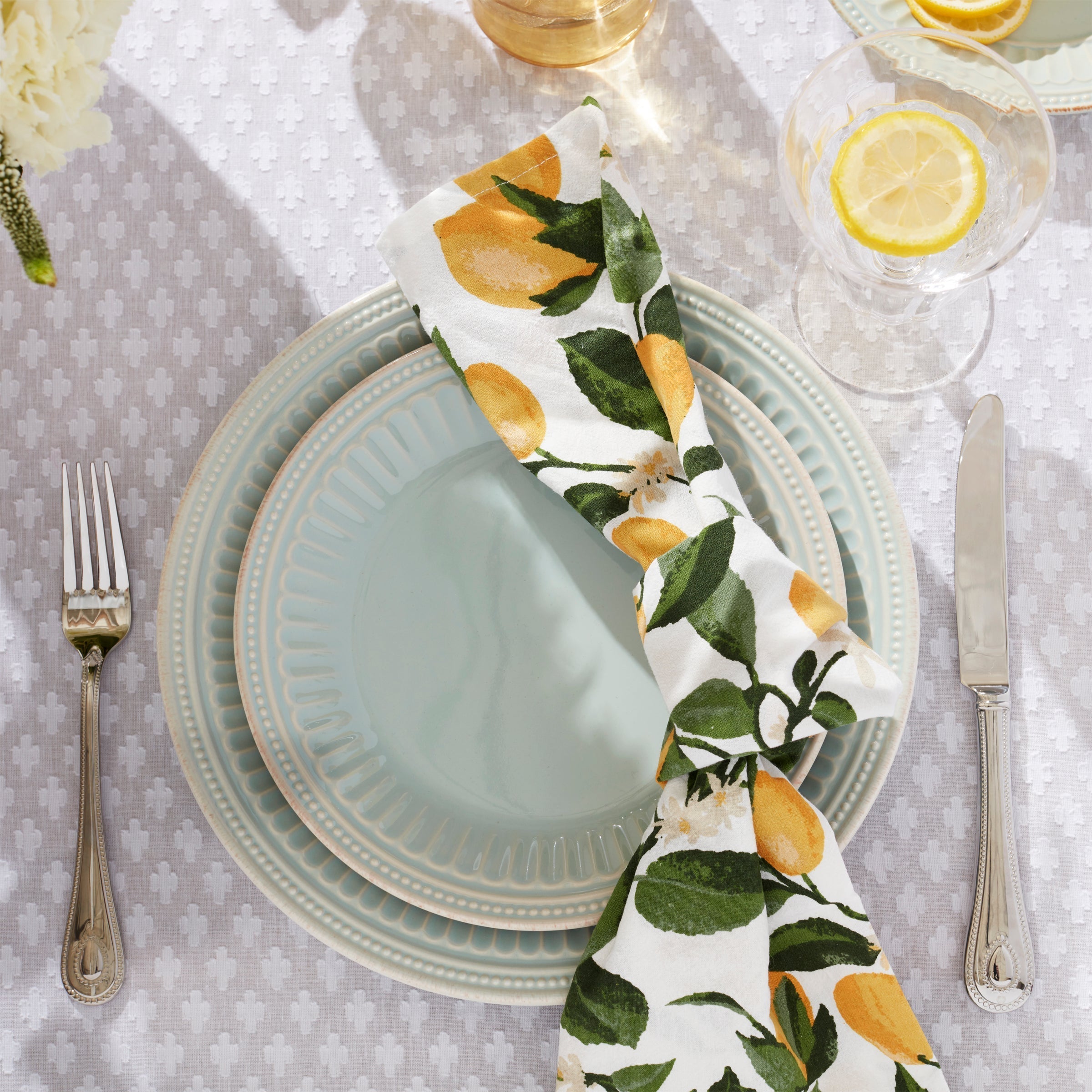 Lenox Fine Lenox Fine French Perle Groove Ice Blue 12-Piece Place Setting - Image 3