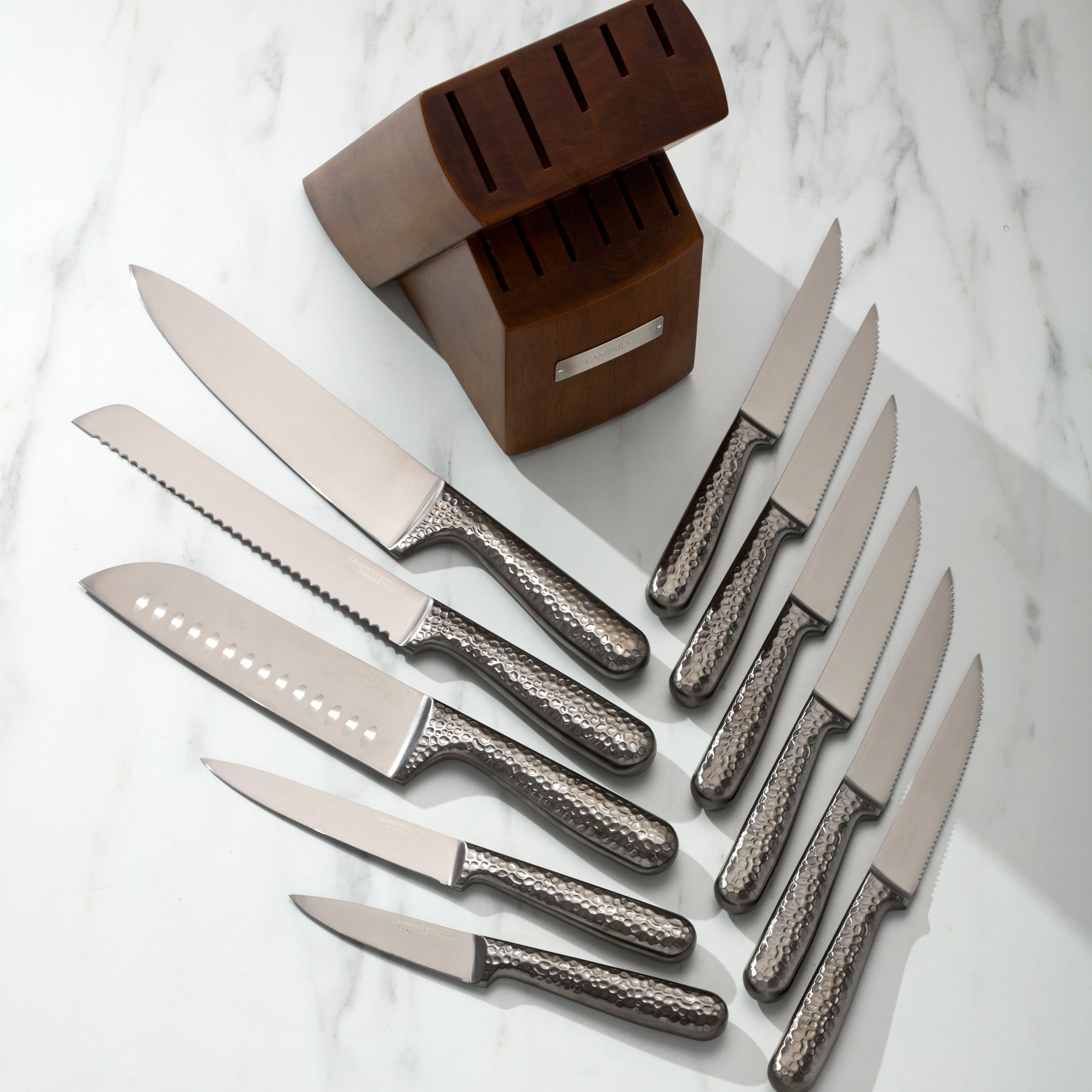 Lenox Fine Lenox Fine Nero Hammered Titanium 12 Piece Cutlery Block Set - Image 7