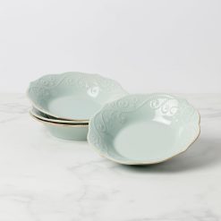Lenox Fine Lenox Fine French Perle Ice Blue Pasta Bowls, Set of 4