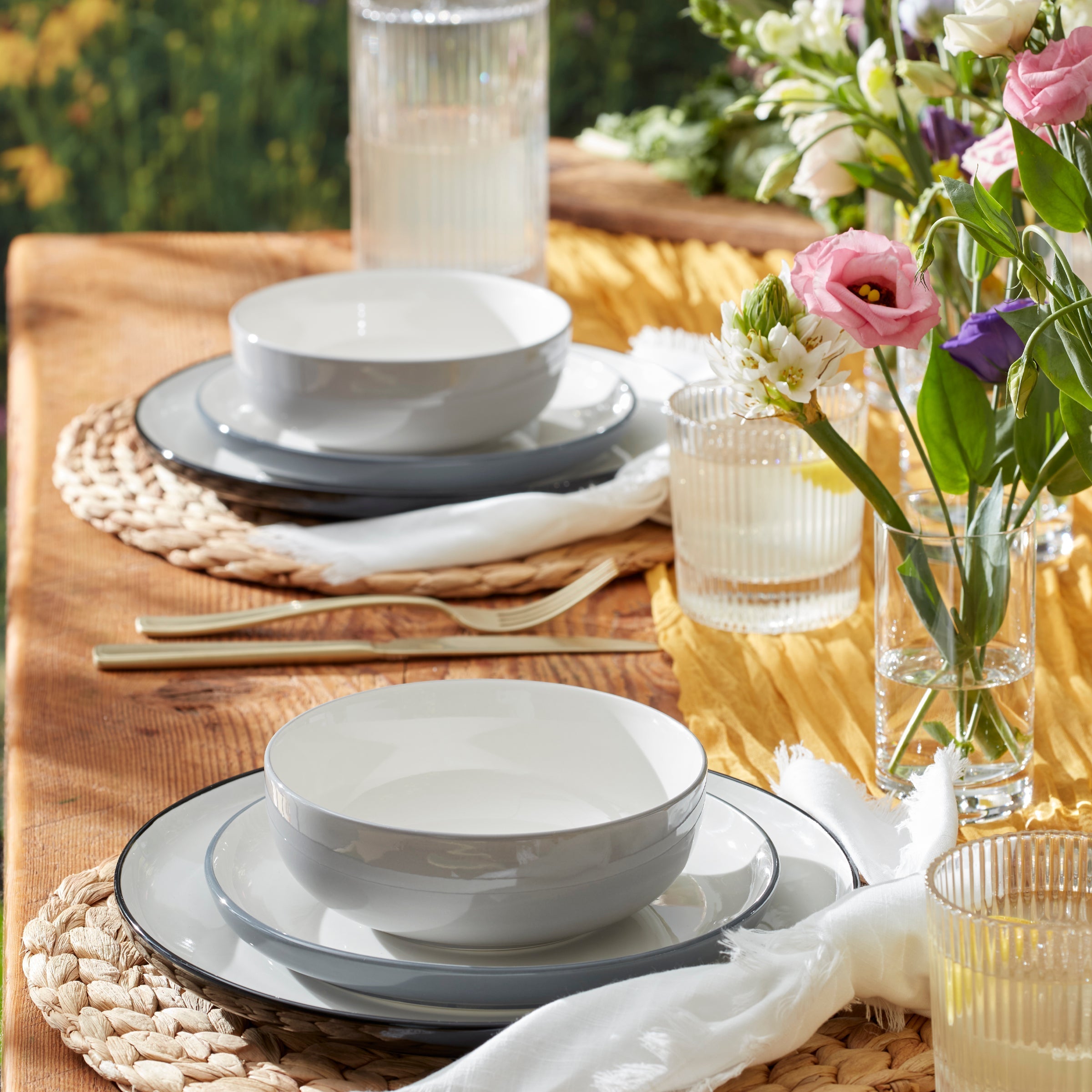 Lenox Fine Lenox Fine 24 Seven Colors Pumice 12-Piece Dinnerware Set - Image 5