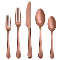 Lenox Fine Lenox Fine Mirabella Copper Titanium Satin 20-Piece Flatware Set